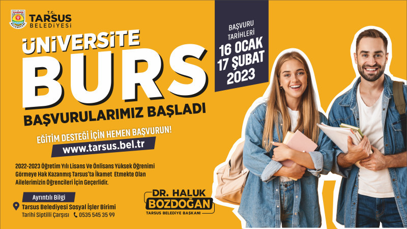 Tarsus Belediyesi Tarafından Üniversite Öğrencilerine Eğitim Yardımı Başvuruları Başladı 