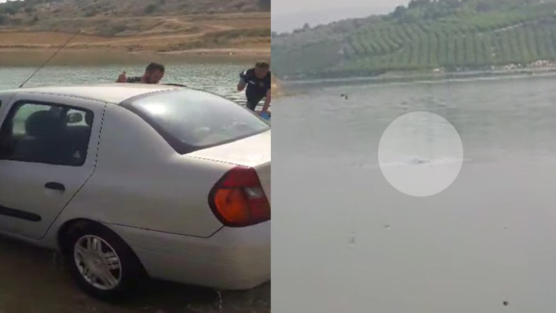 Tarsus'ta göl yatağında suya gömülen araç içerisinde 1 kişi hayatını kaybetti 