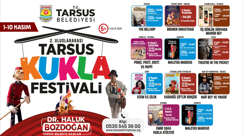 2. Uluslararası Tarsus Kukla Festivali Başladı