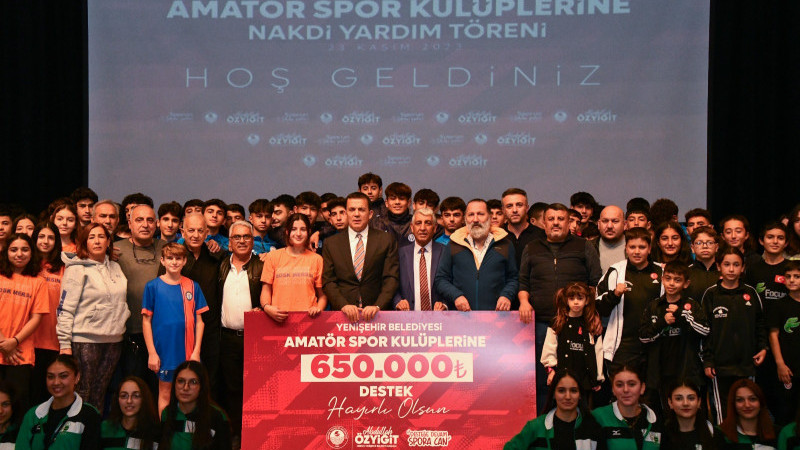 Yenişehir Belediyesinden 51 amatör spor kulübüne 650 bin TL destek 
