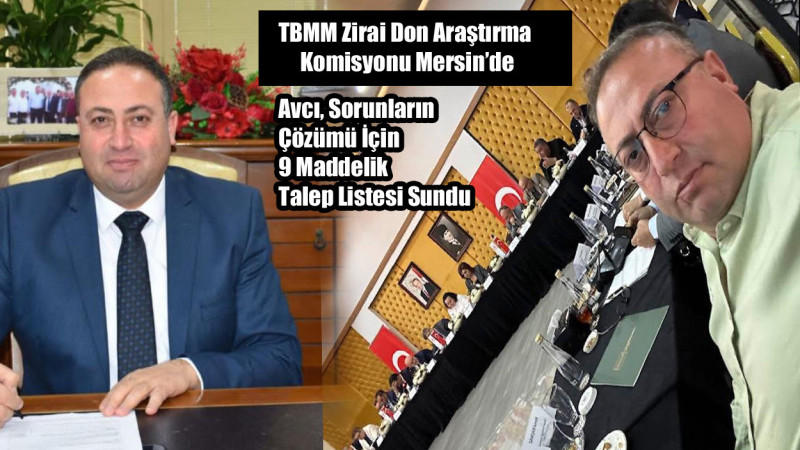 TBMM Zirai Don Araştırma Komisyonu Mersin’de