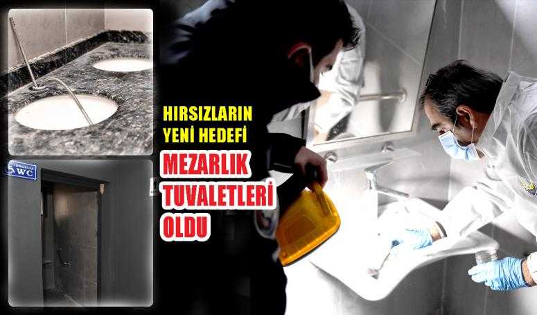 ÇİFTLİKKÖY MEZARLIĞI’NDA BULUNAN TUVALETLERİN KAPILARI VE İÇ TEFRİŞAT MALZEMELERİ ÇALINDI