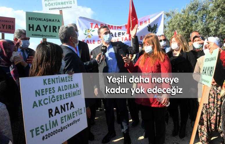 Başkan Özyiğit, bahçelerini betondan koruyan üreticilerin yanında
