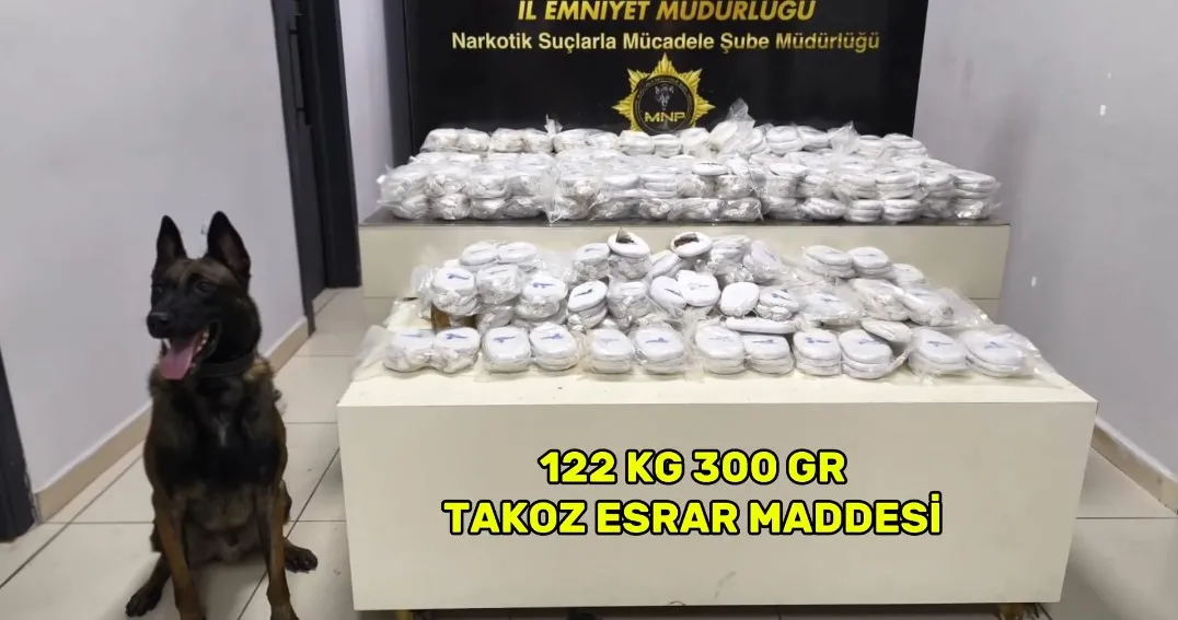 Mersin’de Uyuşturucu Operasyonu: 122 Kilo Takoz Esrar Ele Geçirildi