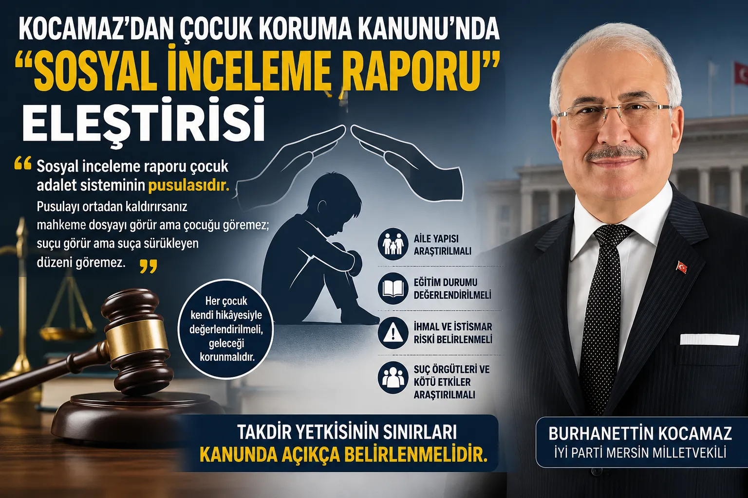 Kocamaz’dan Çocuk Koruma Kanunu’nda “Sosyal İnceleme Raporu” Eleştirisi