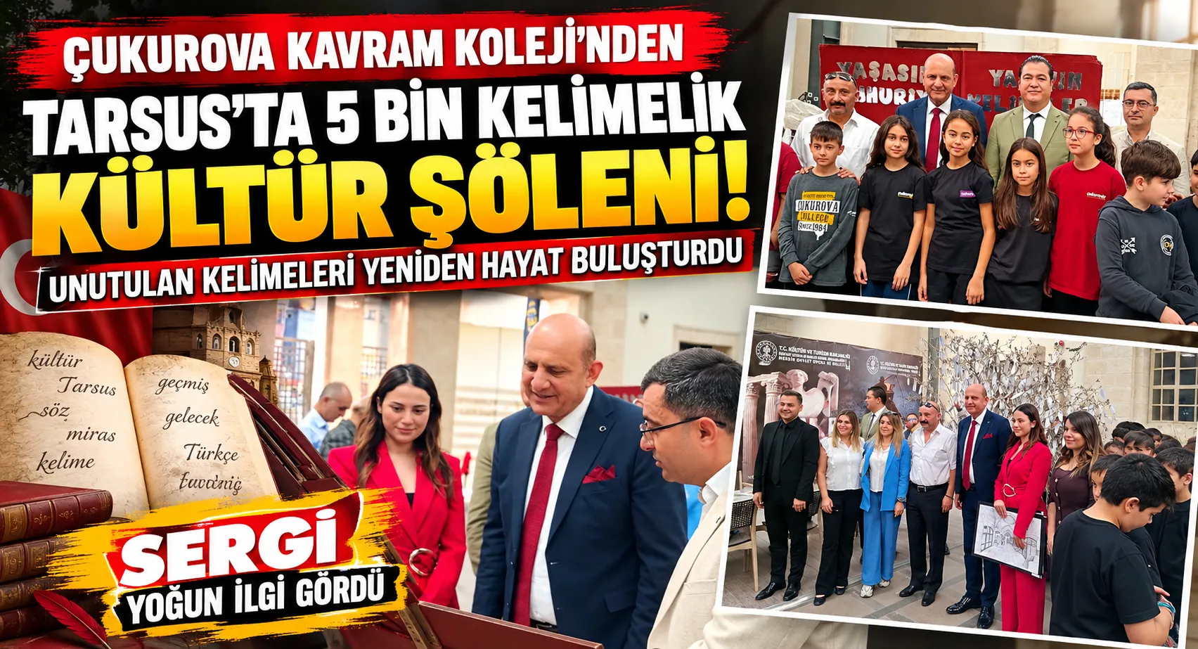 ÇUKUROVA KAVRAM KOLEJİ’NDEN TARSUS’TA 5 BİN KELİMELİK KÜLTÜR ŞÖLENİ